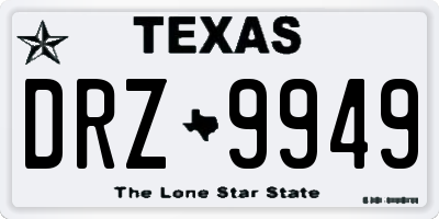 TX license plate DRZ9949