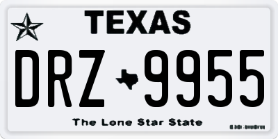 TX license plate DRZ9955