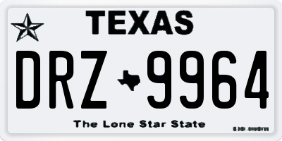 TX license plate DRZ9964