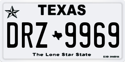 TX license plate DRZ9969