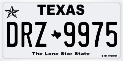 TX license plate DRZ9975