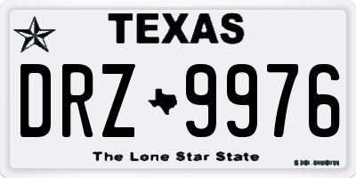 TX license plate DRZ9976