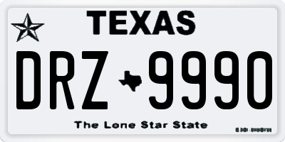 TX license plate DRZ9990