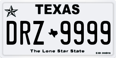 TX license plate DRZ9999