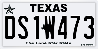 TX license plate DS1W473