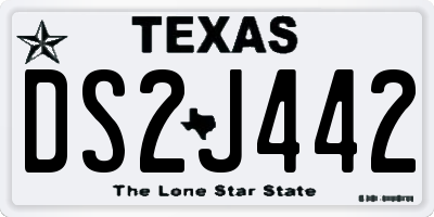 TX license plate DS2J442