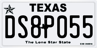 TX license plate DS8P055