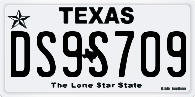 TX license plate DS9S709