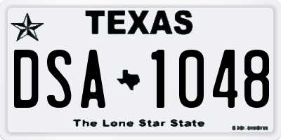 TX license plate DSA1048