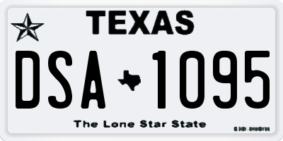 TX license plate DSA1095