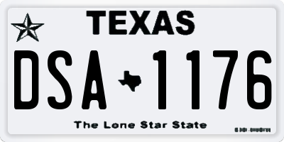 TX license plate DSA1176