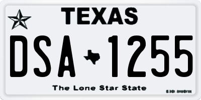 TX license plate DSA1255