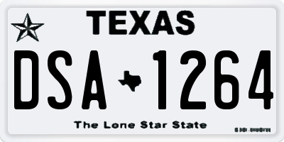 TX license plate DSA1264