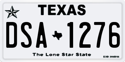 TX license plate DSA1276
