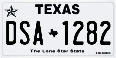 TX license plate DSA1282