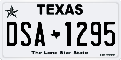 TX license plate DSA1295