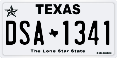 TX license plate DSA1341