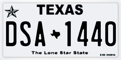 TX license plate DSA1440