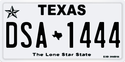 TX license plate DSA1444