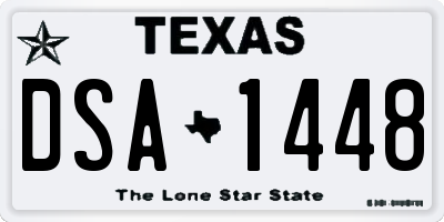 TX license plate DSA1448