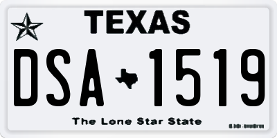 TX license plate DSA1519