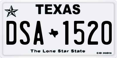 TX license plate DSA1520