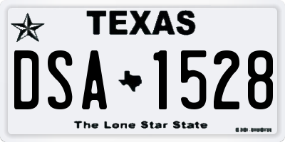TX license plate DSA1528