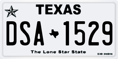 TX license plate DSA1529