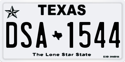 TX license plate DSA1544