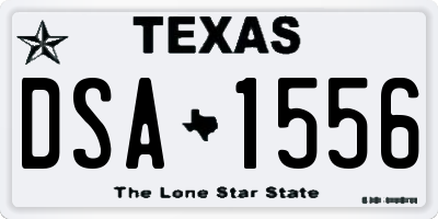 TX license plate DSA1556
