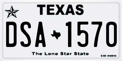 TX license plate DSA1570