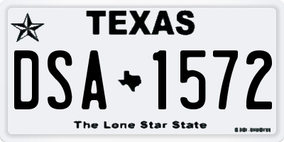 TX license plate DSA1572