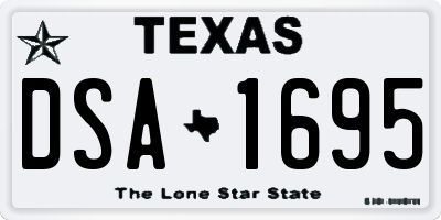 TX license plate DSA1695
