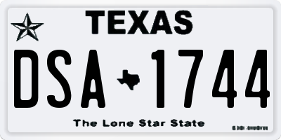 TX license plate DSA1744