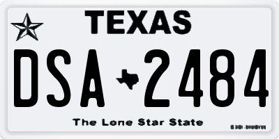 TX license plate DSA2484