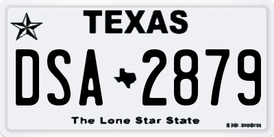 TX license plate DSA2879