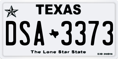 TX license plate DSA3373