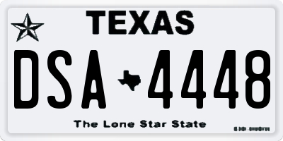 TX license plate DSA4448