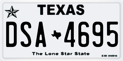 TX license plate DSA4695