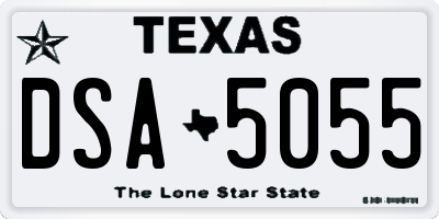 TX license plate DSA5055