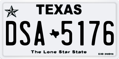 TX license plate DSA5176