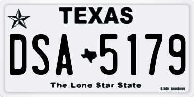 TX license plate DSA5179
