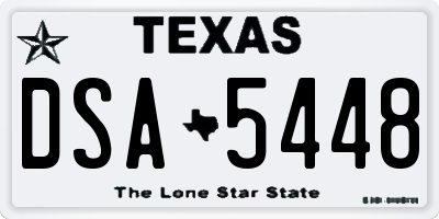 TX license plate DSA5448