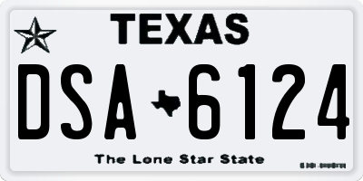 TX license plate DSA6124