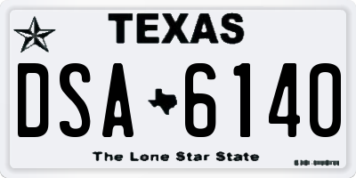 TX license plate DSA6140