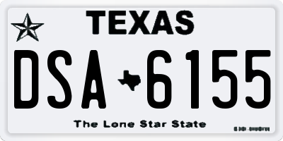 TX license plate DSA6155