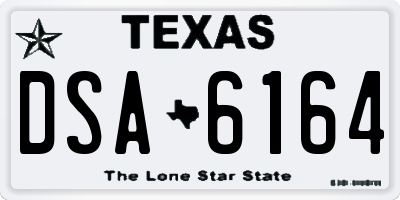 TX license plate DSA6164