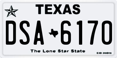 TX license plate DSA6170