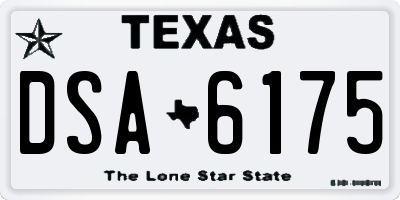 TX license plate DSA6175