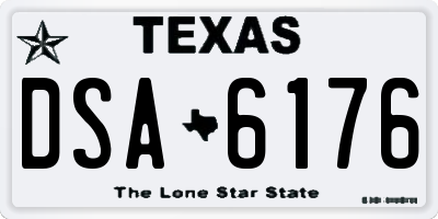 TX license plate DSA6176